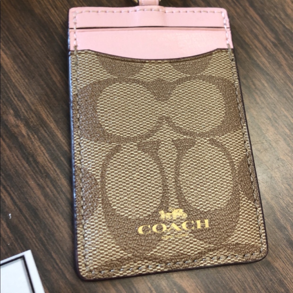 Coach lanyard and ID holder
